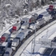 snow traffic jam