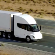 tesla semi-truck on road