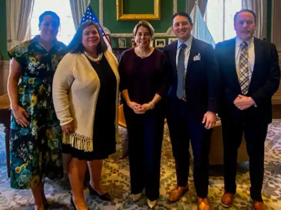 TAM contingent with Gov. Maura Healey (D-Mass).